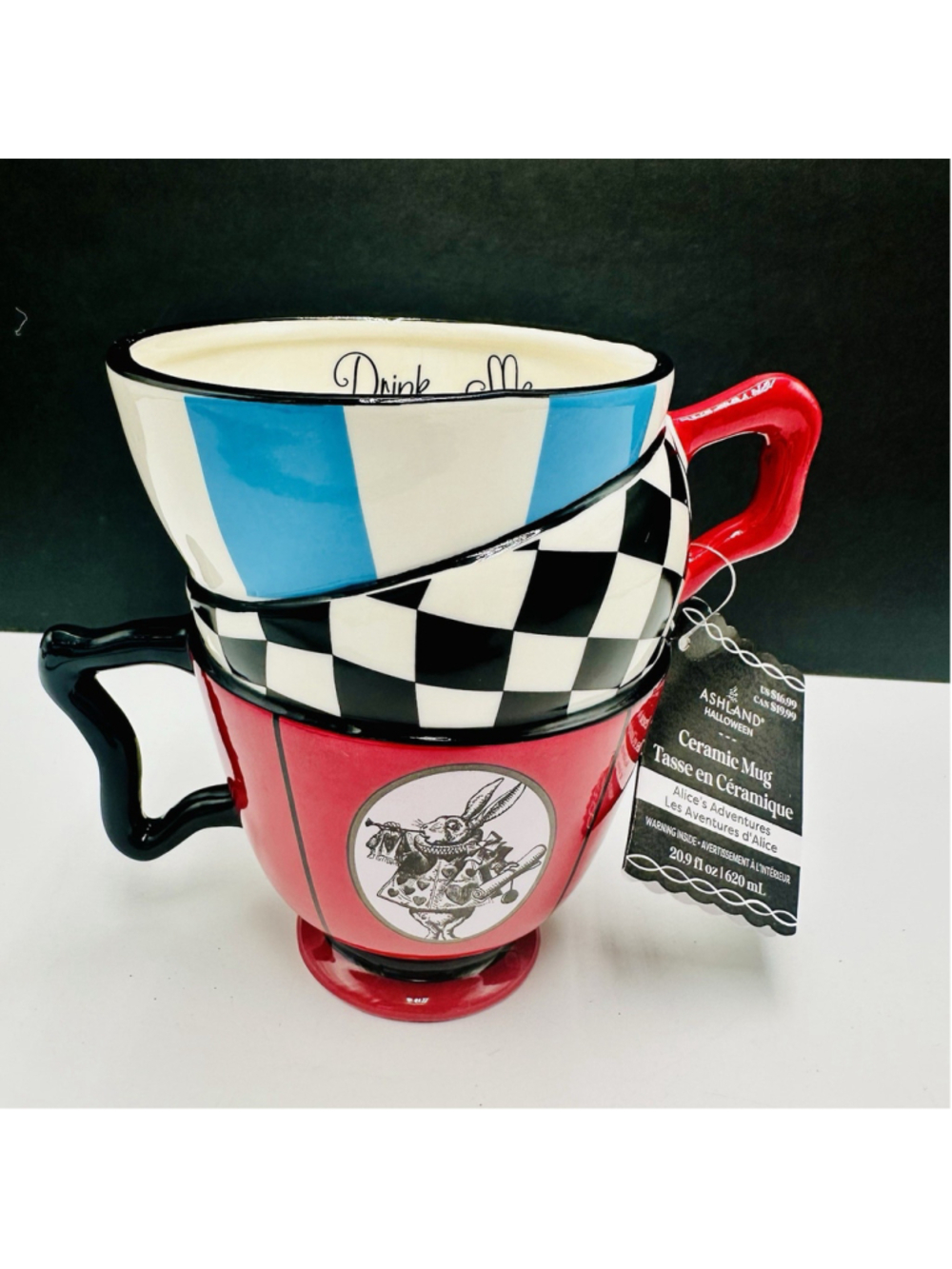White Rabbit Teacup Trio Ceramic Mug by Ashland 20 oz Coffee Cup W/ Tag